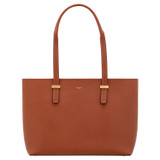 Front product shot of the Oroton Anika 13" Tote & Cover in Cognac and Pebble leather for Women