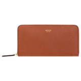 Oroton Anika Medium Zip Wallet in Cognac and Pebble leather for Women