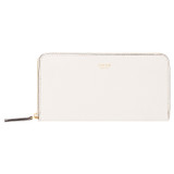 Front product shot of the Oroton Anika Medium Zip Wallet in Cream and Pebble leather for Women