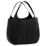 Back product shot of the Oroton Emilia Large Tote in Black and Pebble leather for Women