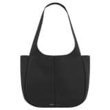 Front product shot of the Oroton Emilia Tote in Black and Pebble leather for Women