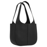 Back product shot of the Oroton Emilia Tote in Black and Pebble leather for Women