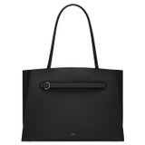 Front product shot of the Oroton Audrey Large Tote in Black and Saffiano and Smooth Leather for Women