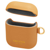 Oroton Imogen Airpod Wristlet in Dark Pumpkin and Smooth Leather for Women
