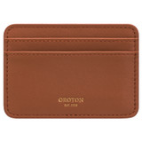 Front product shot of the Oroton Imogen Card Holder in Brandy and Smooth Leather for Women