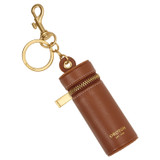 Oroton Imogen Lipstick Keyring in Brandy and Smooth Leather for Women