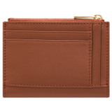 Back product shot of the Oroton Imogen Mini 10 Credit Card Zip Wallet in Brandy and Smooth Leather for Women