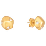 Oroton Arabella Studs in Worn Gold and Brass Base With 18CT Gold Plating for Women