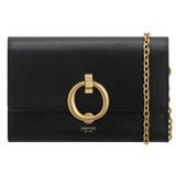 Front product shot of the Oroton Alexa Wallet Clutch in Black and Brass for Women