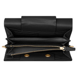 Internal product shot of the Oroton Alexa Wallet Clutch in Black and Brass for Women