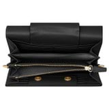 Internal product shot of the Oroton Alexa Wallet Clutch in Black and Brass for Women