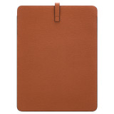 Back product shot of the Oroton Anika 13" Laptop Sleeve in Cognac and Pebble leather for Women