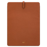 Front product shot of the Oroton Anika 15" Laptop Sleeve in Cognac and Pebble leather for Women