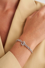 Oroton Kallie Bracelet in Silver and Brass Base With Rhodium Plating for Women