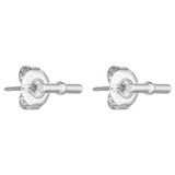 Front product shot of the Oroton Kallie Studs in Silver and Brass Base With Rhodium Plating for Women