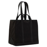 Back product shot of the Oroton Kane Large Shopper Tote in Black and Recycled Canvas for Women