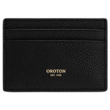 Oroton Eve Credit Card Sleeve And O Keyring Set in Black and Pebble leather for Women