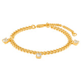 Front product shot of the Oroton Keely Bracelet in Gold/Clear and  for Women