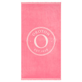 Front product shot of the Oroton Kane Towel in Watermelon and 100% Woven Cotton for Women