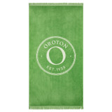 Front product shot of the Oroton Kane Towel in Watercress and 100% Woven Cotton for Women