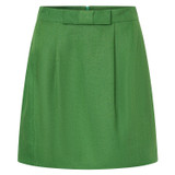 Front product shot of the Oroton Bow Detail Skirt in Garden and 100% Linen for Women