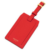 Front product shot of the Oroton Inez Luggage Tag in Apple and Split Saffiano Leather for Women