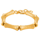 Oroton Bamboo Bracelet in Gold and Brass Base With 18CT Gold Plating for Women