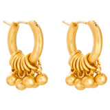 Oroton Como Hoops in Worn Gold and Brass base metal with precious metal plating for Women