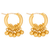 Oroton Como Hoops in Worn Gold and Brass base metal with precious metal plating for Women