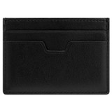 Back product shot of the Oroton Muse Apple 3 Credit Card Sleeve in Black and AppleSkin™: 20% GRS (Global Recycled Standard) Polyester, 16% GRS Cotton, 26% Apple Waste, 38% Polyurethane for Women