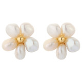 Oroton Posy Studs in Gold/White and  for Women