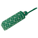 Oroton Parker Small Umbrella in Emerald/Cream and Printed Pongee Fabric for Women