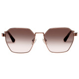 Front product shot of the Oroton Drew Sunglasses in Rose Gold and Acetate for Women