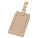 Front product shot of the Oroton Inez Luggage Tag in Fawn and Split Saffiano Leather for Women