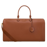 Front product shot of the Oroton Inez Weekender in Cognac and Saffiano Leather for Women