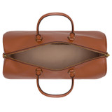 Internal product shot of the Oroton Inez Weekender in Cognac and Saffiano Leather for Women