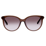 Oroton Saylor Sunglasses in Cocoa and Acetate for Women