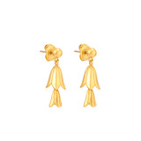 Oroton Clementine Studs in Worn Gold and  for Women