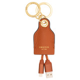 Back product shot of the Oroton Lilly Charging Tag iPhone in Cognac and  for Women
