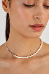 Oroton Adalyn Pearl Necklace in Silver/White and  for Women