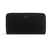 Front product shot of the Oroton Inez Travel Wallet in Black and Saffiano Leather for Women