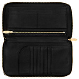 Internal product shot of the Oroton Inez Travel Wallet in Black and Saffiano Leather for Women