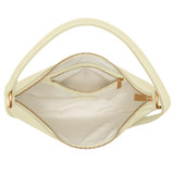 Internal product shot of the Oroton Penny Small Shoulder Bag in French Vanilla and Smooth Leather for Women