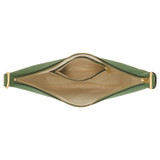 Internal product shot of the Oroton Penny Small Shoulder Bag in Shale Green and Smooth Leather for Women
