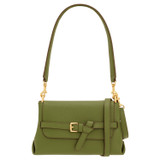 Front product shot of the Oroton Margot Small Top Handle Bag in Ivy and Pebble Leather for Women