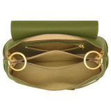 Internal product shot of the Oroton Margot Small Top Handle Bag in Ivy and Pebble Leather for Women