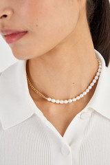 Oroton Adalyn Pearl Necklace in Gold/White and  for Women