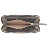 Internal product shot of the Oroton Anika Medium Zip Wallet in Oyster and Pebble Leather for Women