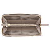 Internal product shot of the Oroton Anika Medium Zip Wallet in Oyster and Pebble Leather for Women
