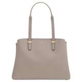 Front product shot of the Oroton Anika 15" Day Bag in Oyster and Pebble leather for Women